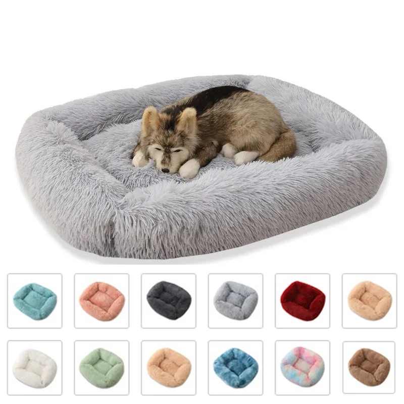 Super Soft Dog Plush Cat Mat Cats Nest For Large Dogs Bed Labradors House Round Cushion Pet Product Supplies