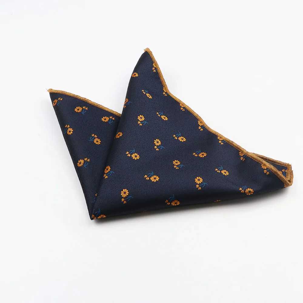 Polyester square mens scarf retro business suit fabric Hanji mens pocket square handle 24 * 24cm W240921