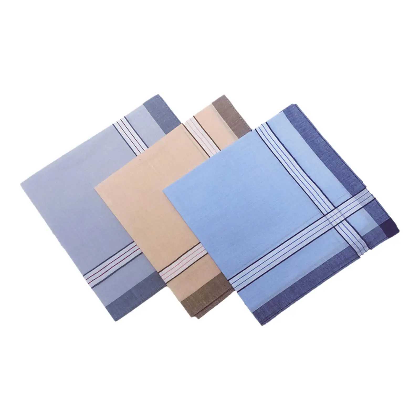 Pocket Square Hankies Kerchief Party Grooms Durable Cotton Men HandkerchiefsX240921