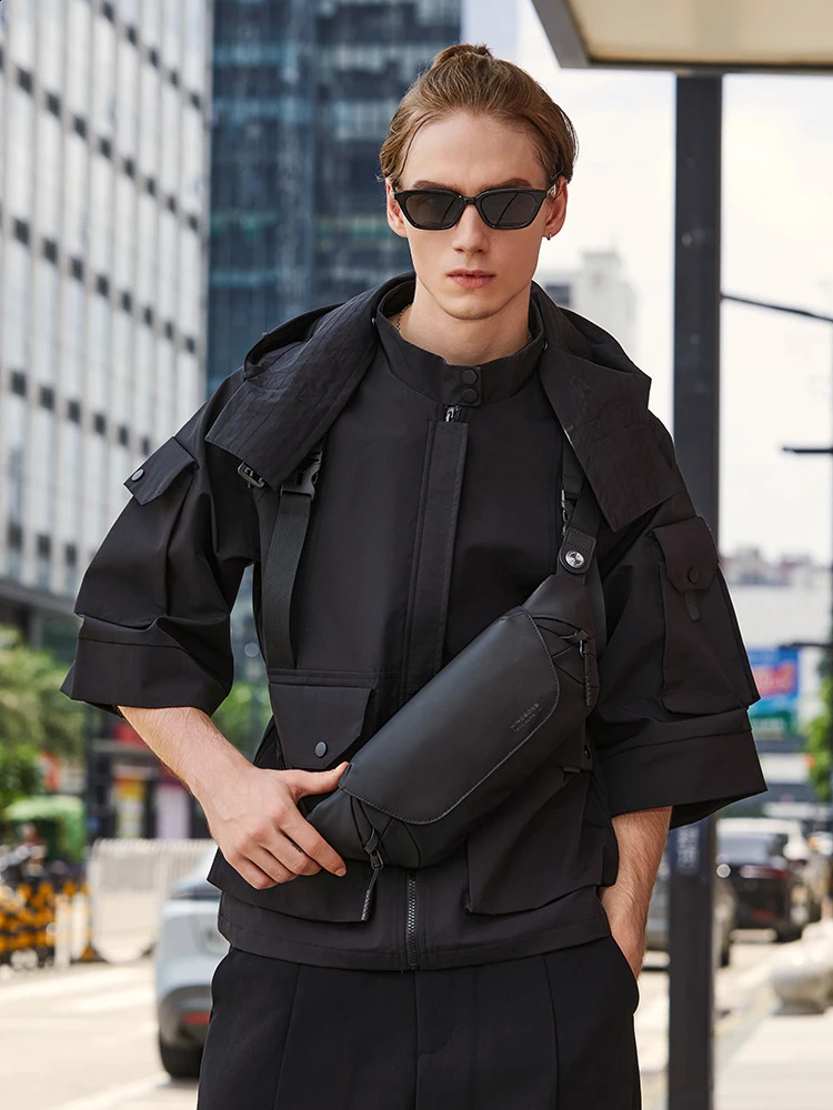 Kingons shoulder bag waterproof simple commuting cross body ious mini cool chest fashionable 240919