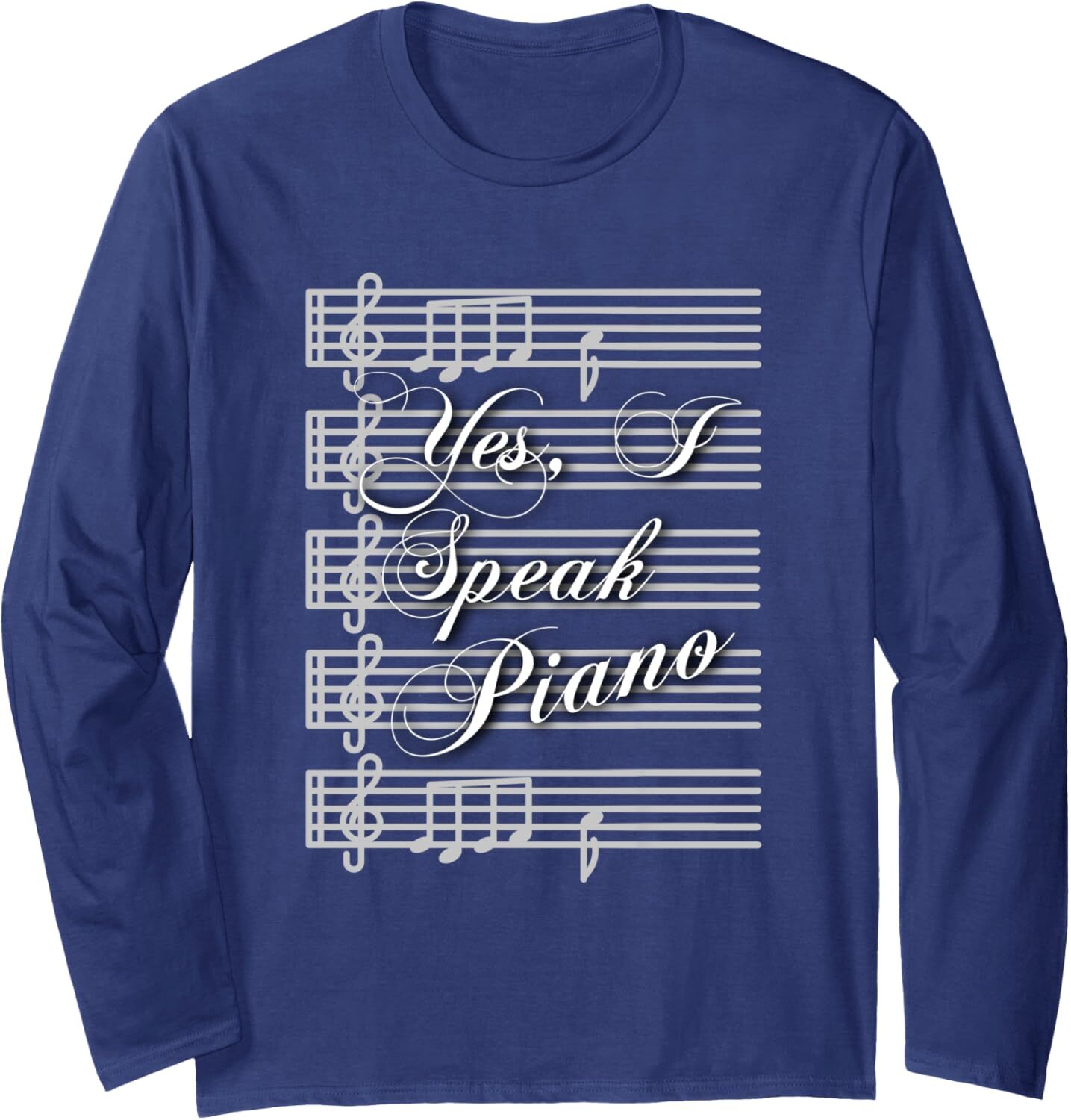 Long Sleeve Shirts for Men sweatshirt Yes I Speak Piano Funny Musician Music Lover Gift Long Sleeve Tee Streetwear Casual tops clothes