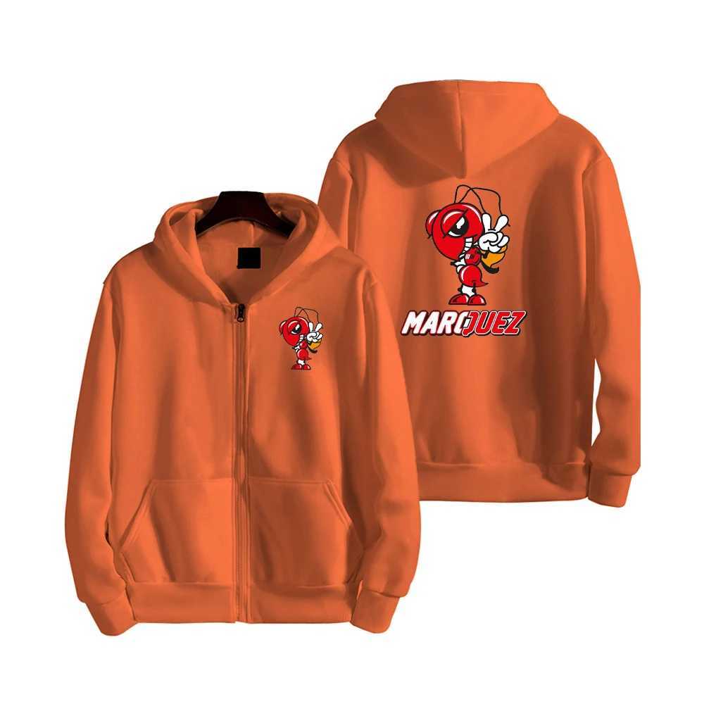 Marquez Streetwear sports zipper hooded sweatshirt Supermarc Gp 93 baby alien mens outdoor zipper jacket W240921