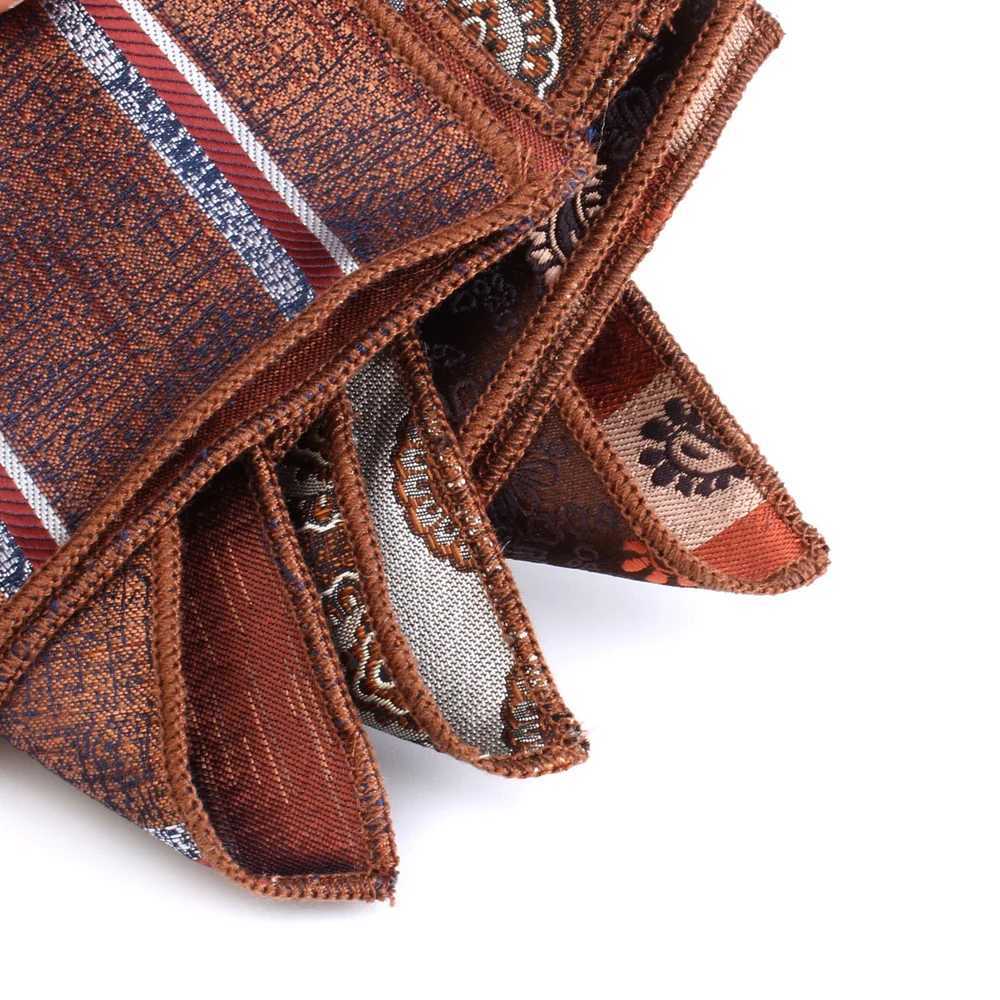 Paisley Pocket Square For Men Women Striped Chest Towel Wedding Hanky Gentlemen Hankies Mens Floral Handkerchief Pocket TowelX240921