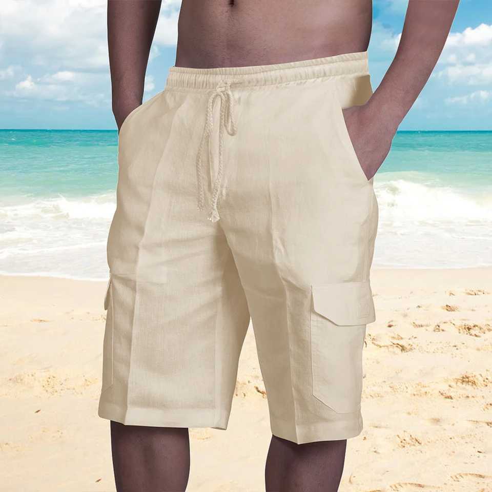 Classic Men Shorts for 2024 Summer Beach Shorts Casual Loose Pants Solid Color Cargo Trousers Fitness Sports Streetwear BreechesX240921