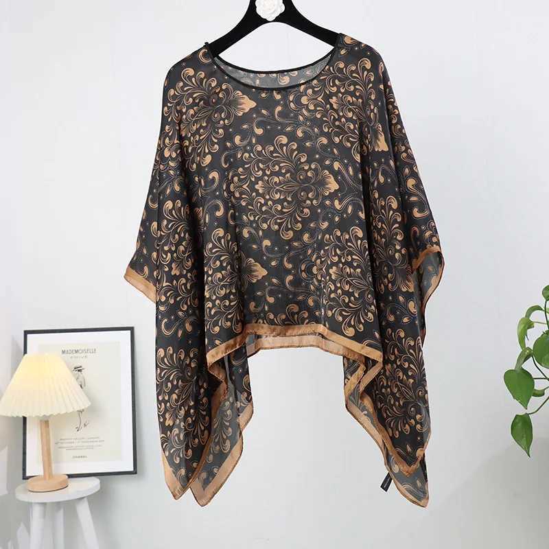 Poncho Pullover Shawl Sun Protection Scarf new paradigm scarf paired with loose summer sun protection casual clothing P11 W240921
