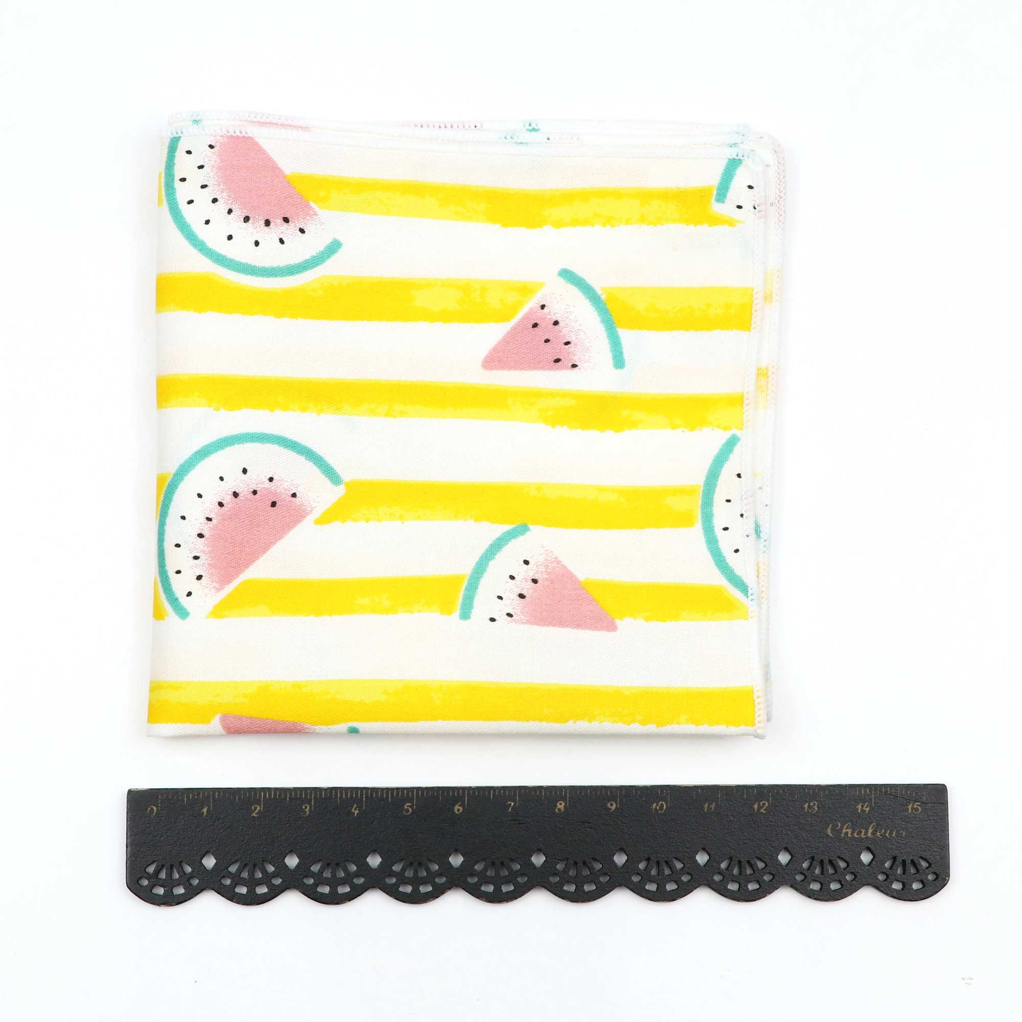 24cm Width Family Kids Handkerchief 100% Cotton Print Cartoon Dog Duck Flower Scarves Hankies Casual Pockets SquareX240921