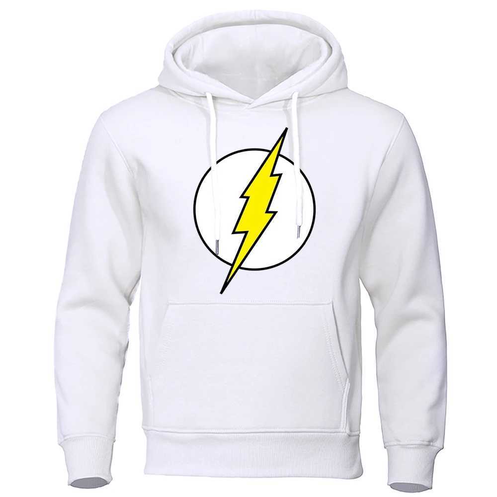 BIG BANG Theory Mens Hoodie Lightning Print Mens Hoodie Fashion Casual Clothing Loose Large Zipper Sweatshirt W240921