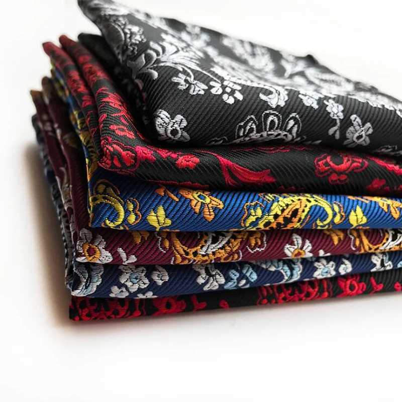 Ricnais Retro Handkerchief Silk Pocket Square Business Chest Towel Hanky Gentleman Wedding Leisure Luxury Formal Occasion W240921