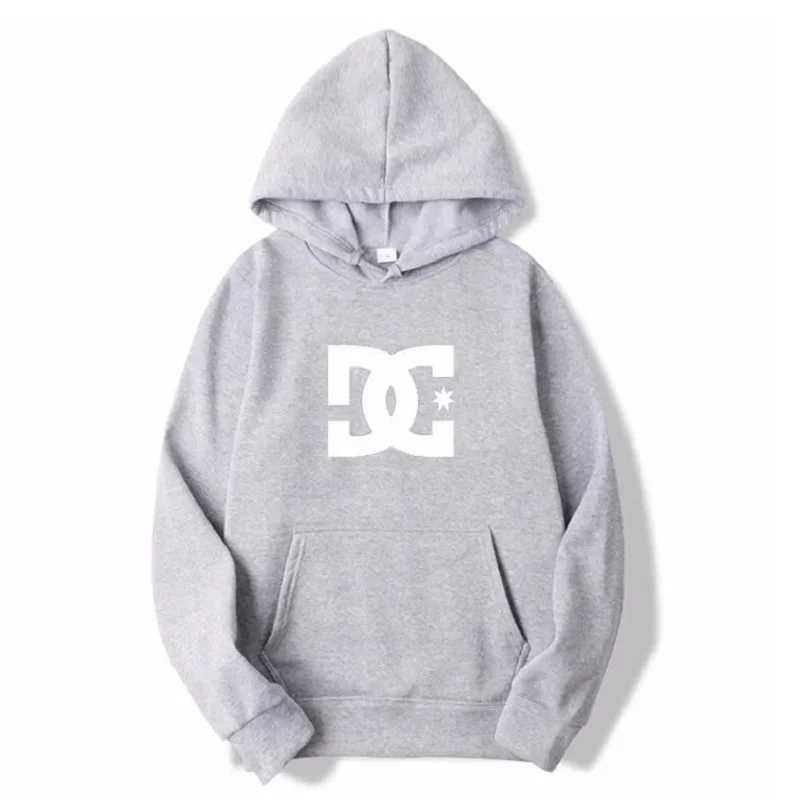 Men's Hoodies Sweatshirts DC Letter Mens Hoodies Mens and Womens Fashion Simple Long Sleeve Sweatshirts Autumn and Winter Street Trends Large Gym