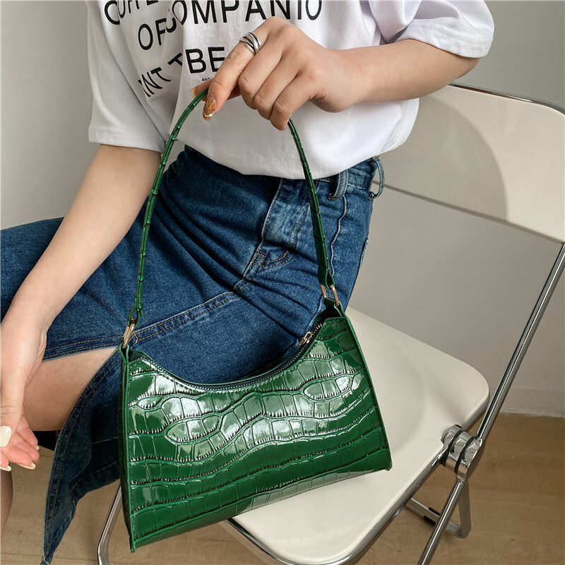 Fashion Exquisite PU Shopping Retro Casual Totes Shoulder Bags Female Leather Solid Lady Chain Handbag for Women 2024