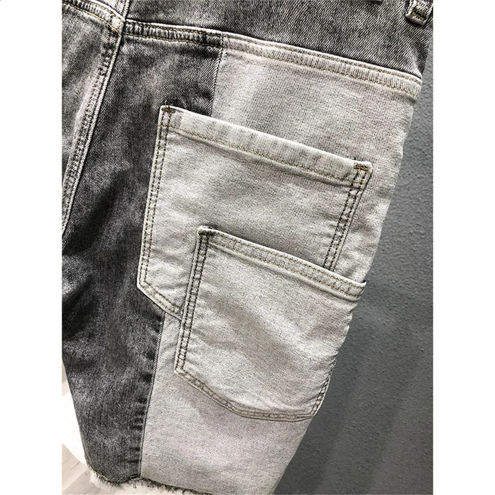 Fashion Men Jeans Shorts Hole 2023Streetwear Harajuku Slim Straight Denim Shorts Summer Casual Baggy Ripped Jeans for men 240921