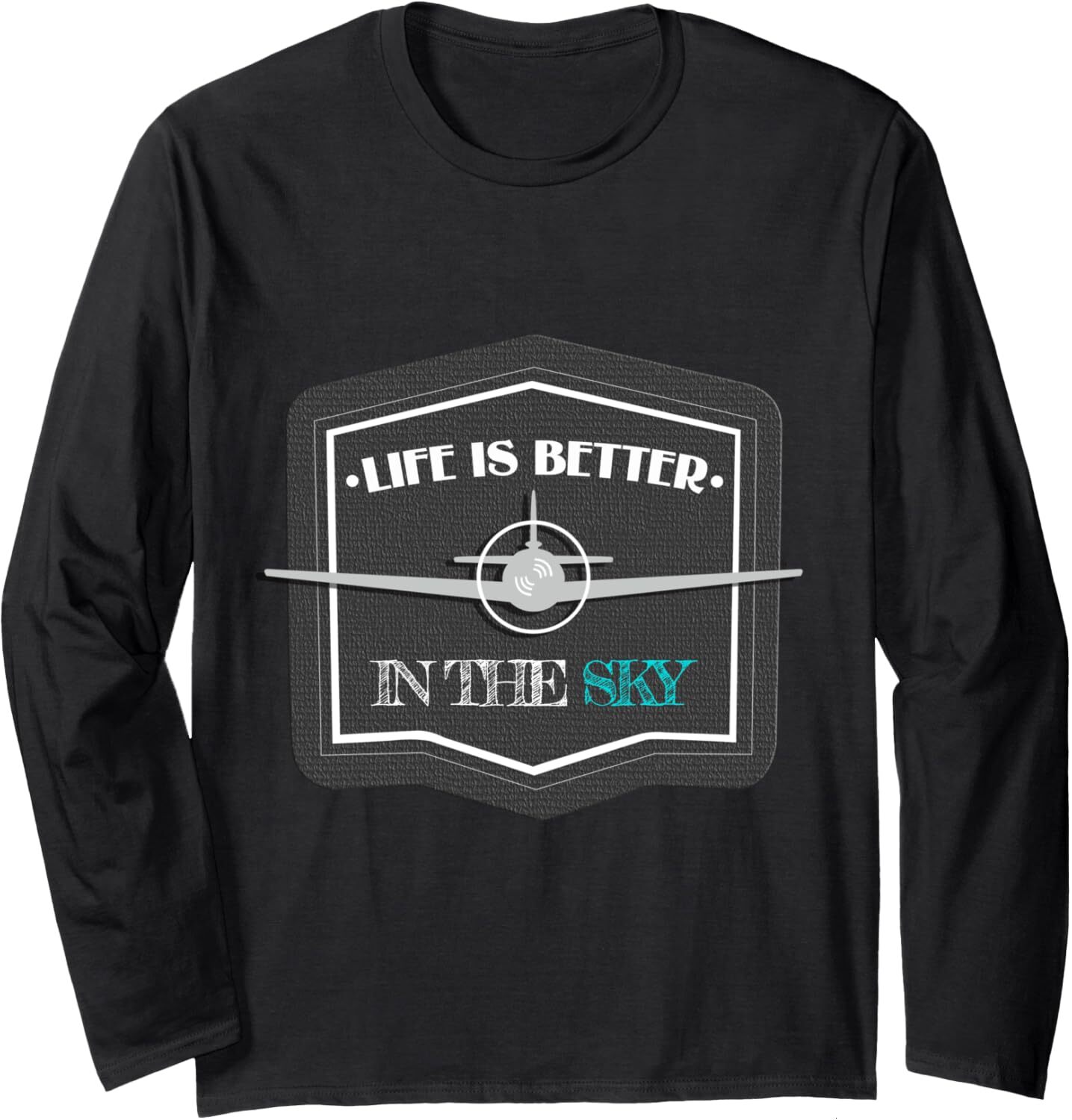 Long Sleeve Shirts for Men sweatshirt Life Is Better In The Sky Flying Airplane Pilot Gift Long Sleeve Tee Streetwear Casual tops clothes