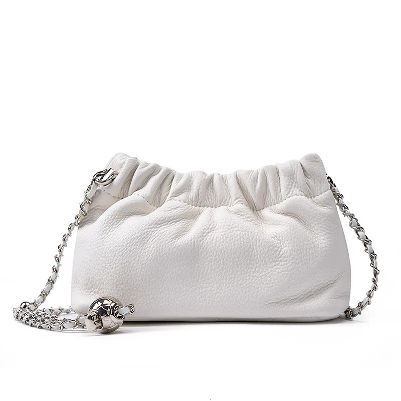 Women Shoulder Crossbody Small Cowhide Leather Bags Mini Handbags For Female Chain Messenger Flap Purse Phone Clutch