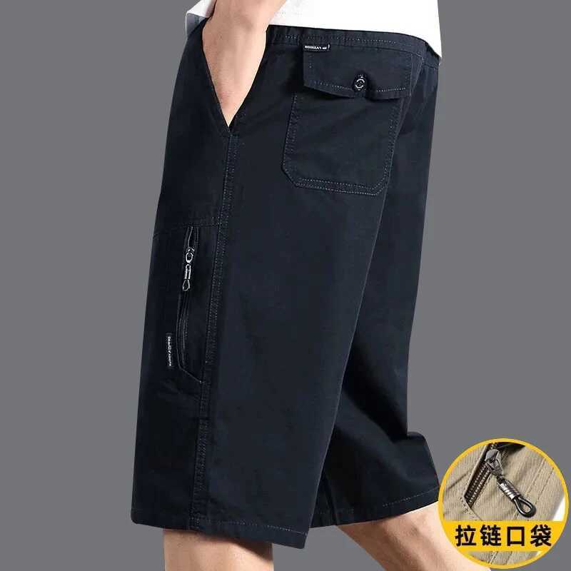 Mens Summer Cargo Shorts Light Weight Casual Sports Short Pants Cotton Hiking Running Jogger Shorts Elastic WaistX240921