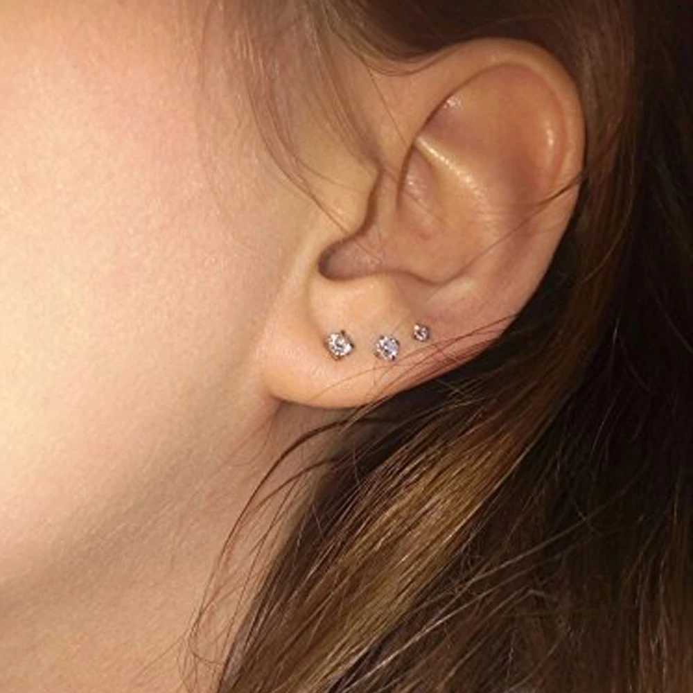 1pcs CZ Surgical Stainless Steel Labret Monroe Lip Ring Tragus Nail Helix Earring Stud Piercing Jewelry gift 16G Y240921