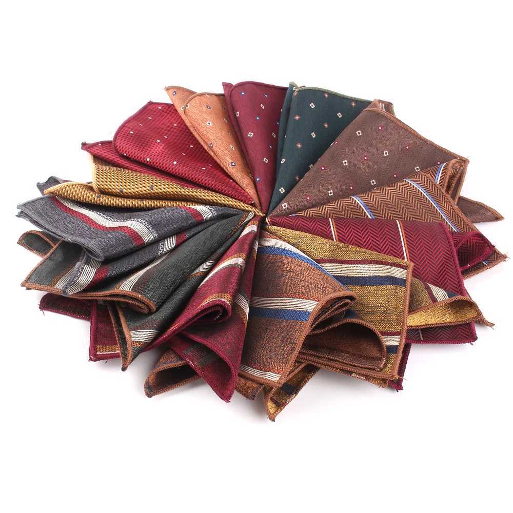 NEW Striped Pocket Square For Men Women Floral Chest Towel Hanky Gentlemen Hankies Mens Suit Handkerchief Pocket Towel GiftsX240921