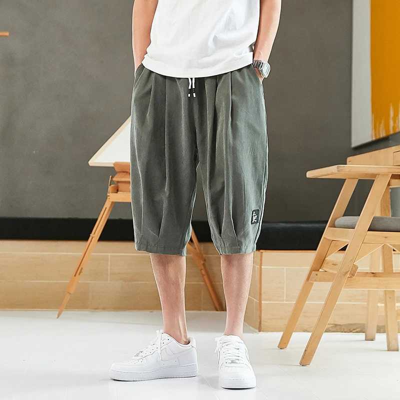 2023 New Streetwear Mens Shorts Casual Big Size Cargo Shorts Men New Bermuda Knee Length Male Short Trousers SIZE 6XL-8XLX240921