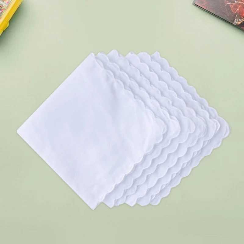 Lightweight White Handkerchiefs Cotton Square Hankie Washable Chest Towel Pocket Handkerchiefs for Adult Wedding PartyX240921