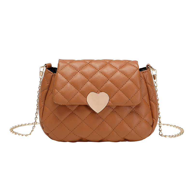Heart embroidered purse 2024 ladies womens Crossbody bag casual versatile phone bag diamond grid shoulder bags for women men CSD2409212