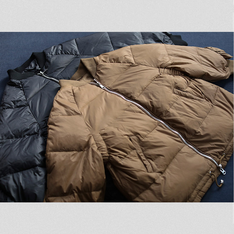 Schinteon Korean Style Women White Duck Down Jacket Loose Over Size Autumn Winter Warm Outwear Coat Ruffles Sleeves New