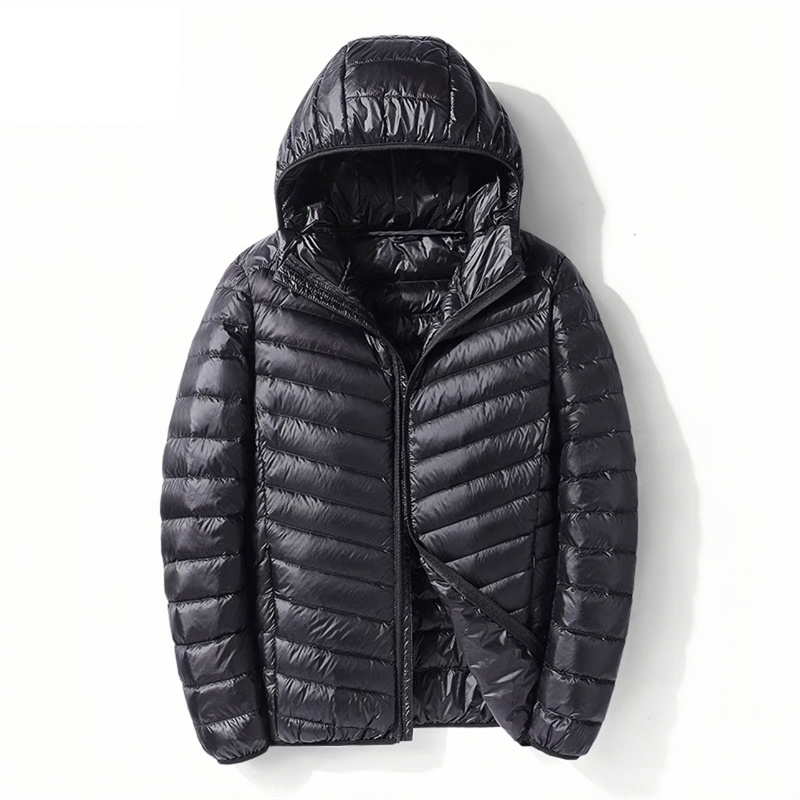 New Winter Men Lightweight Water And Wind-Resistant Hooded Casual High Quality Slim Duck Down Jacket Coat Male
