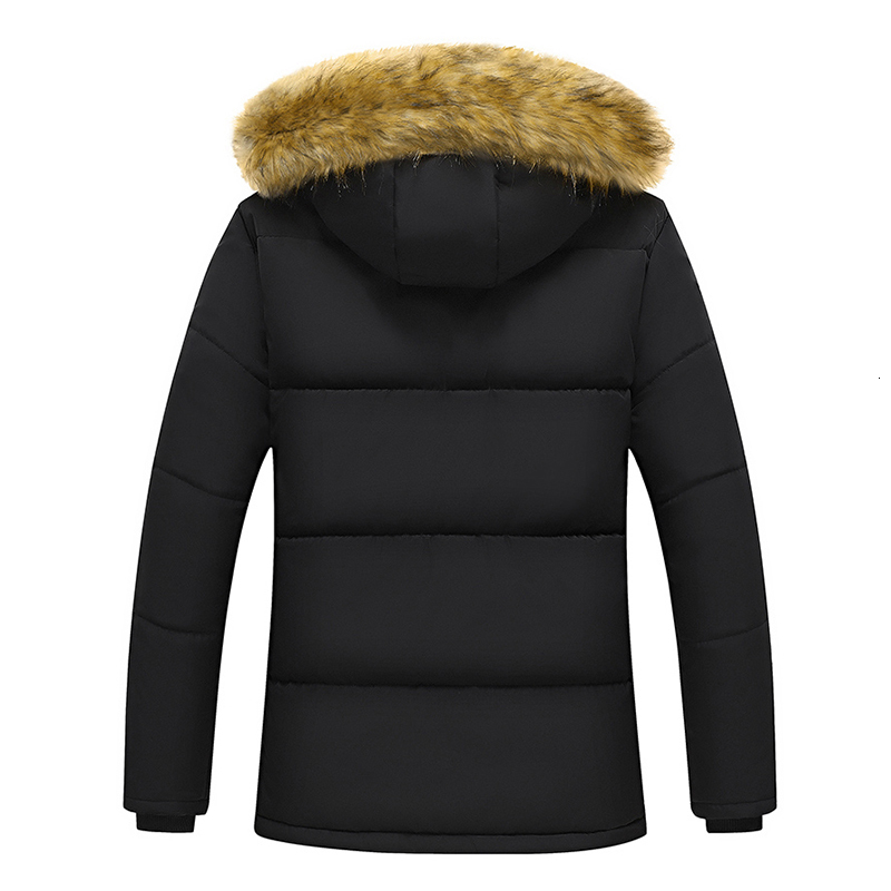 2023 Winter New Men Windproof Fleece Warm Thick Parkas Coat Mens Fashion Hooded Casual Outwear Detachable Hat Jacket Male
