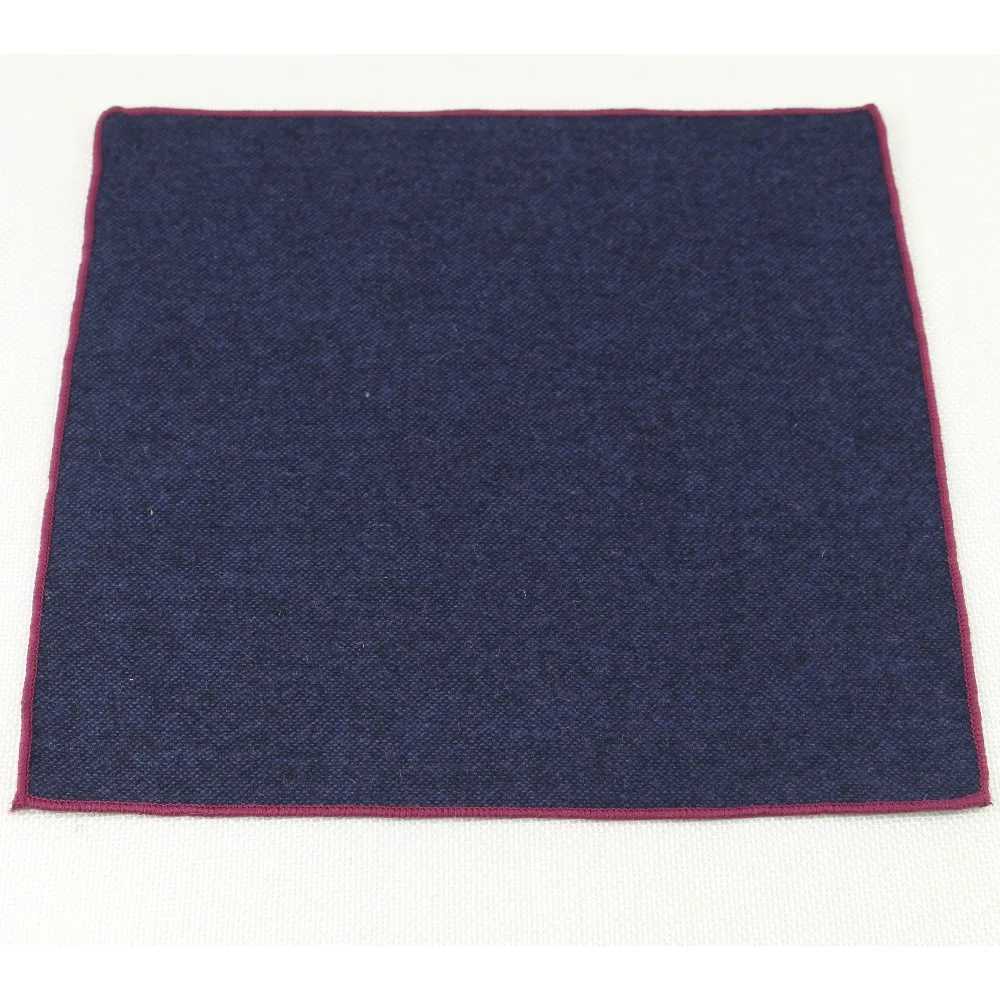 High Quality Hankerchief Scarves Vintage Wool Hankies Mens Pocket Square Handkerchiefs Striped Solid Cotton 23*23cmX240921