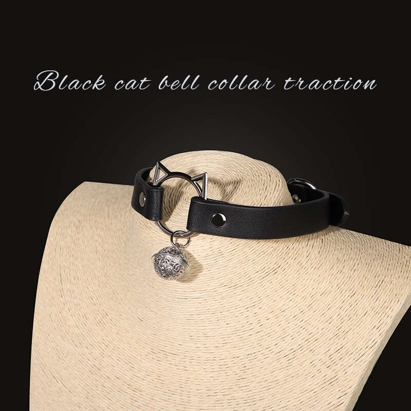 SM Sex Products Black Cat Bell Collar Male Female Slave Training Traction Neck Cover SM Sex Products Hair Replacement