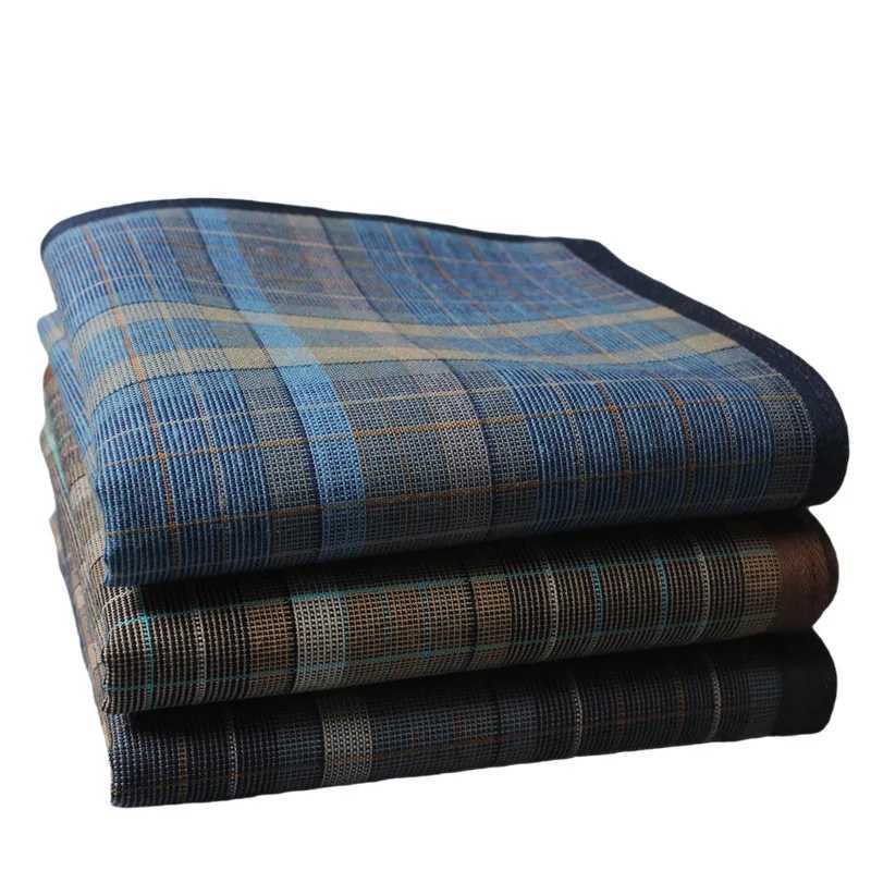 4 pieces/batch dark grid handle cotton handle classic retro handle bag square business leisure box scarf W240921