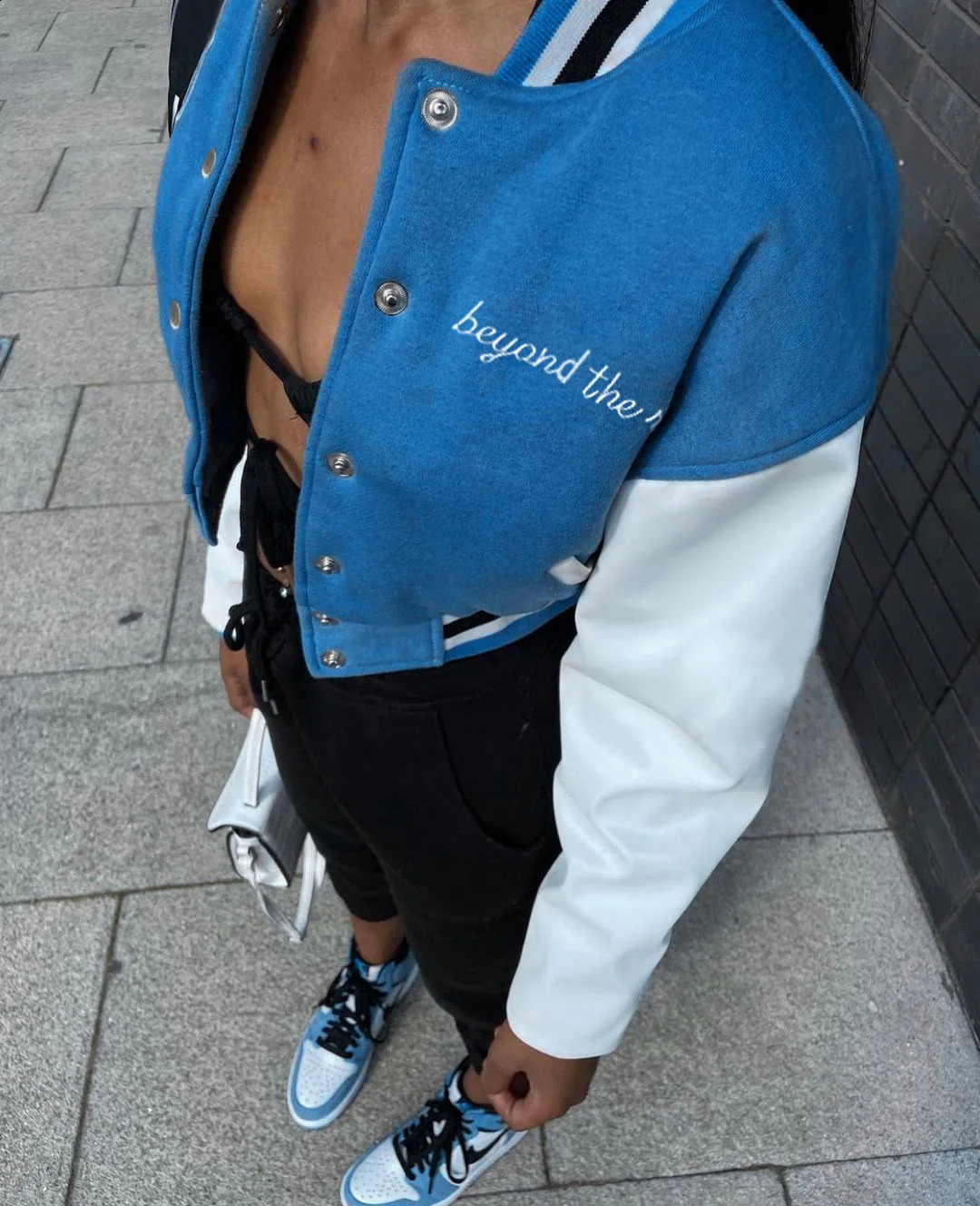 Y2k Fall Baseball Fashion Fall Jackets For Women Patchwork Button Black Crop Top Jackets Coats Red Varsity Bomber Jacket 240910