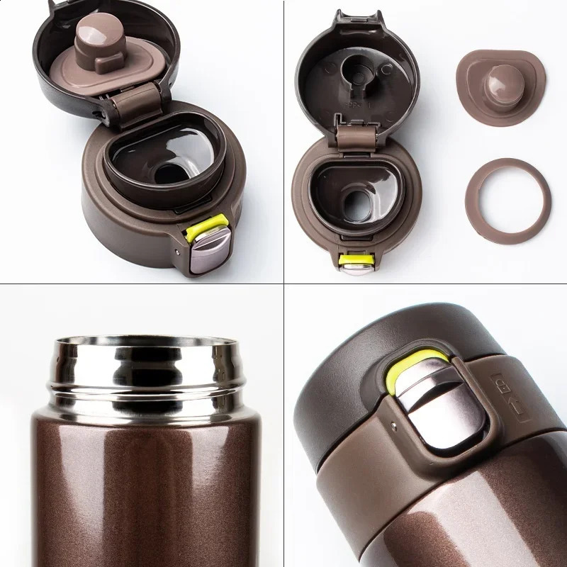500ML Stainless Steel Bouncing Cover Vacuum Flask Thermos Cup Coffee Tea Milk Thermo Bottle Mug 240918