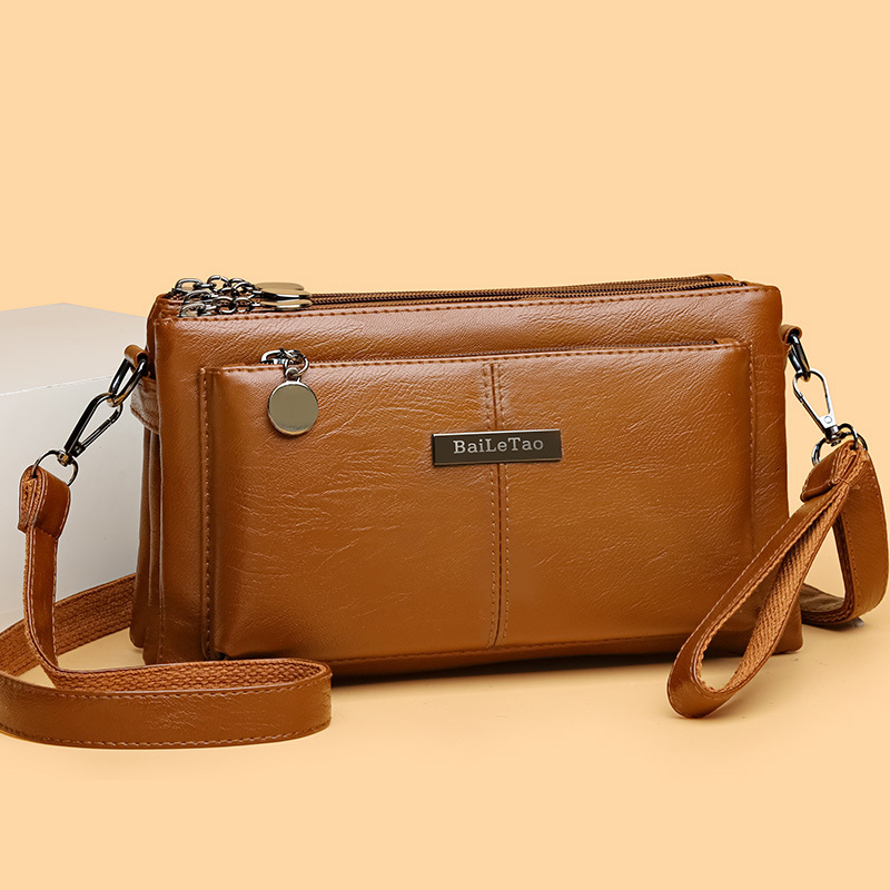 2024 summer new versatile multi-layer small square for women, single shoulder crossbody bag women's bag
