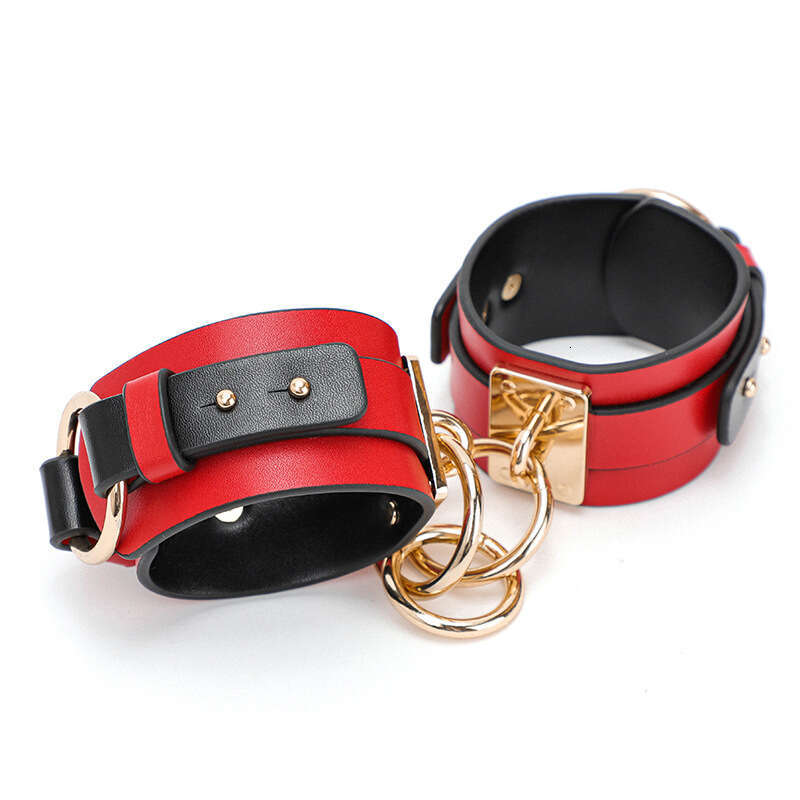 Sex toys SM props binding bondage eight piece set PU leather eye mask binding handcuffs collar whipping leather whip hair replacement
