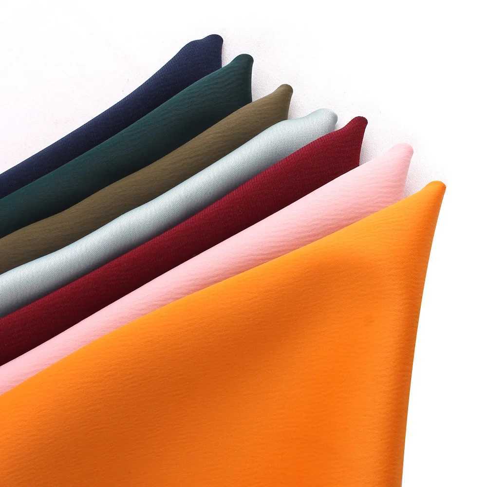 Satin solid pocket square suitable for women multi-color Kerchief mens handle wedding square handle W240921