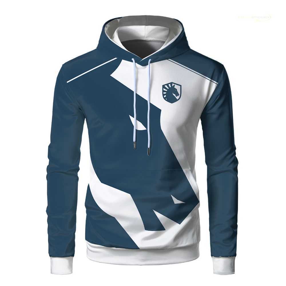 2024 Liquid Team Mens Graphic Hoodie E-sports Game Uniform Womens Pullover Hoodie Autumn Casual Boys Sports New Clothing Sportswear W240921