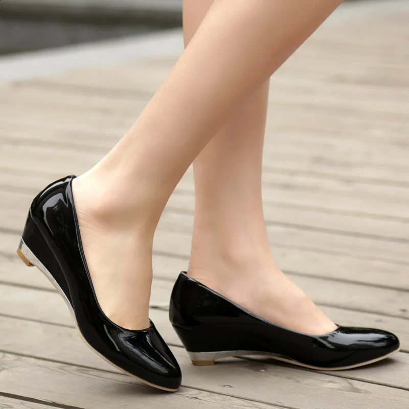 Casual Wedge Shoes For Women Fashion Wedges Low Heels Red White Classic Pumps Party Wedding Office Shoes Ladies Large Size 45 48 240921