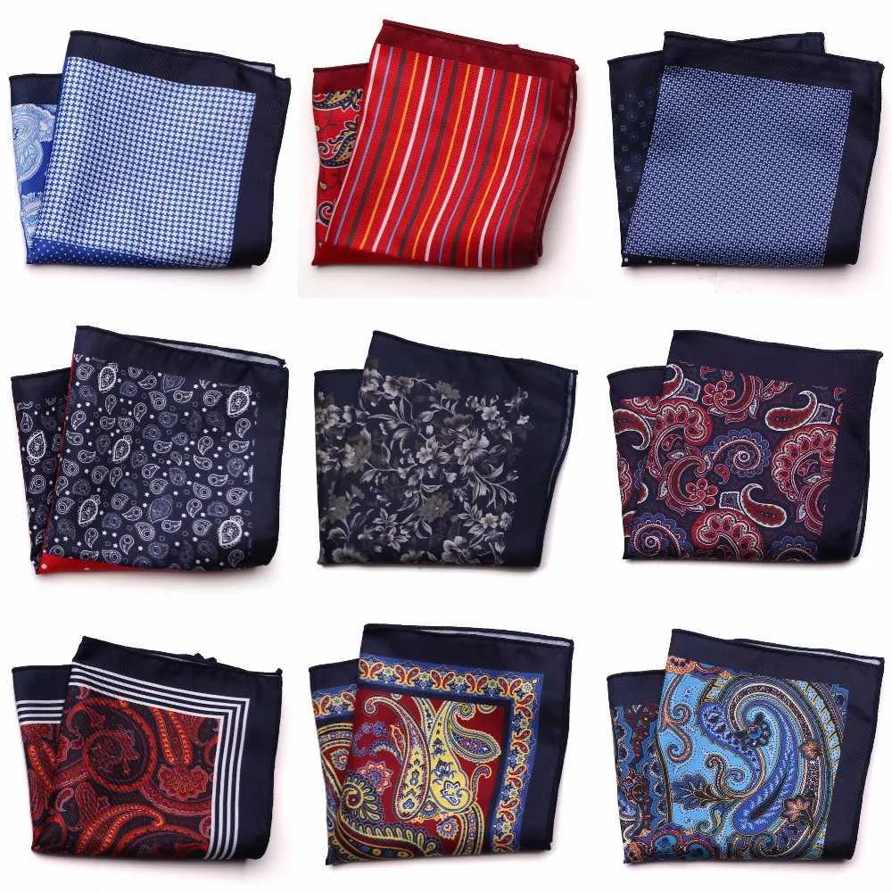 Paisley Floral Plaid Stye Hanky 9 color options W240921