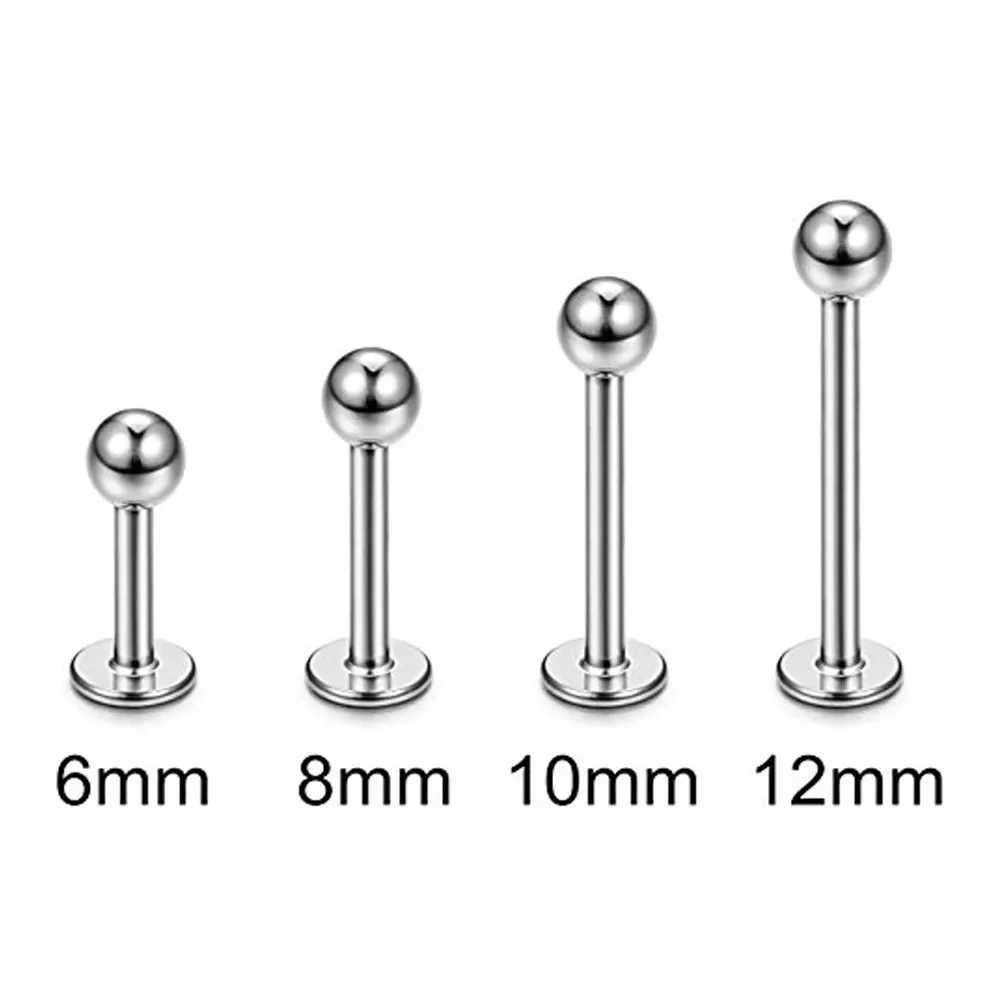 15PC/set Stainless Steel Lip Rings Labret Nose Studs Piercing Labret Monroe Nose Studs Ear Tragus Helix Earring 6/8/10mm Y240921