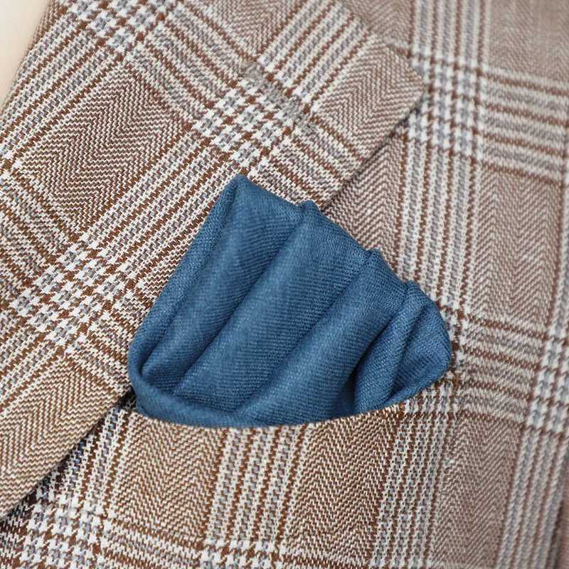 Men Solid Color Pocket Square Cotton White Handkerchief Casual Pocket Towel Neckwear Shirt Suit Accessories Wedding Party HankyX240921