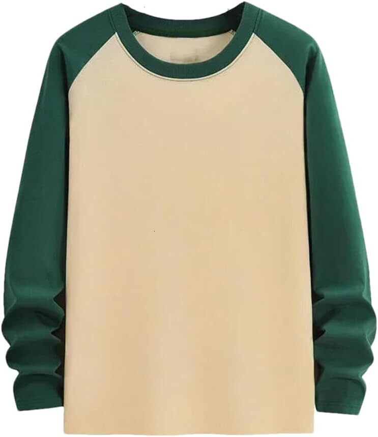 Long Sleeve Shirts for Men sweatshirt Mens Cotton T Shirt Long Sleeve Spring Autumn Sweatshirt Solid Round Neck Tees for Men Women Raglan Casual Tshir