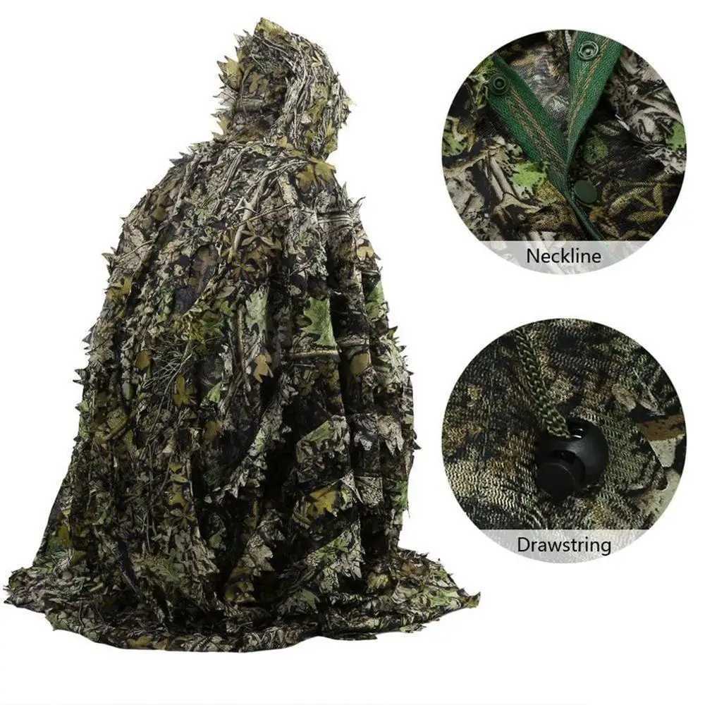 3D camouflage suit sniper hunting suit Ghillie suit Leaves raincoat invisibility cloak CS game costume W240921