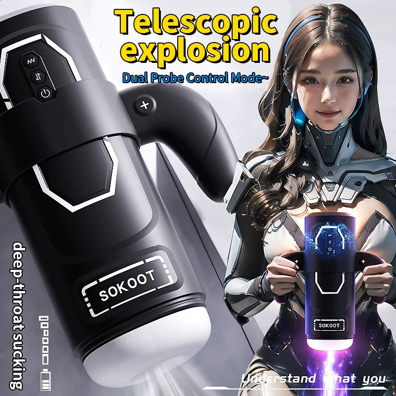 Telescopic Male Masturbator Gamepads Masturbation Equipment Sucking Machine Sex Toys for Man Shop Fully Automatic Pistons 240914