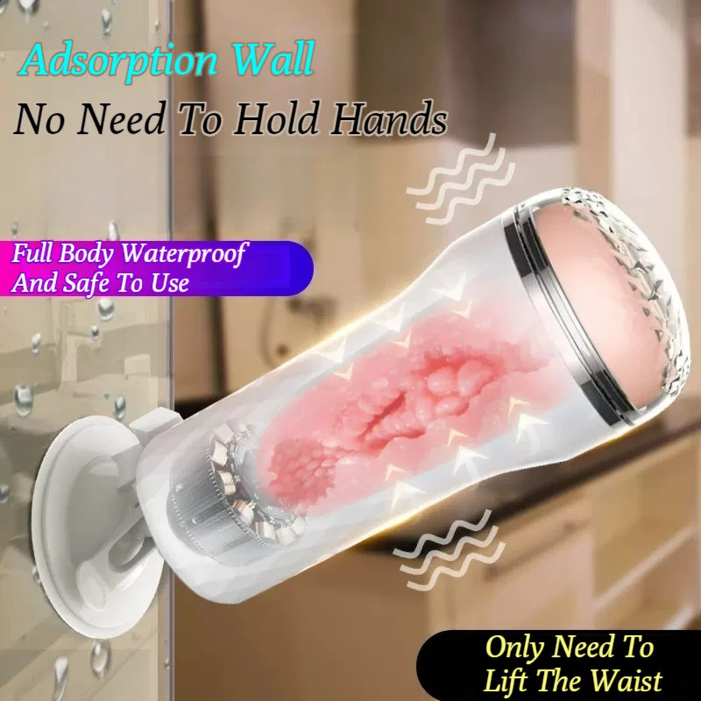 Male Masturbation and Sucking Cup Adult Sex Toys Reality Pocket Vagina Cat Stroke 240914