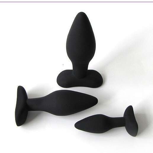 Cone shaped anal plug three piece set for male masturbation, couple anal plug sex toy