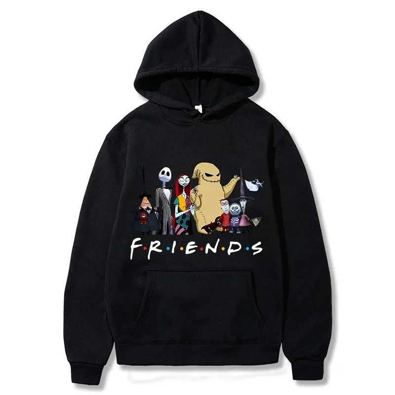 Horror Hoodie Mens Fashion Long Sleeve Halloween Friends Sweater Womens Novel Movie Casual Harajuku Pulleys Sudaderas W240921