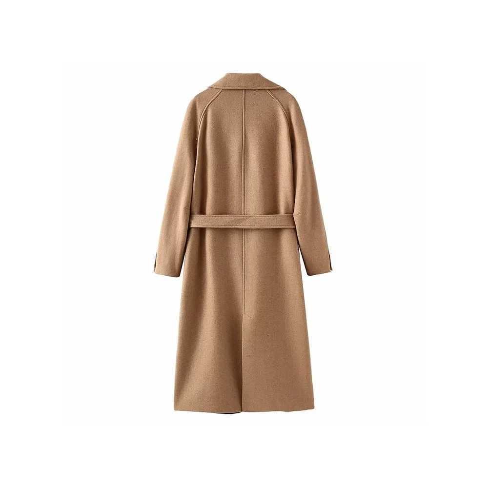 2024 New Autumn/Winter Womens Coat with Frenum Elegant Warm Wool Coat W240921