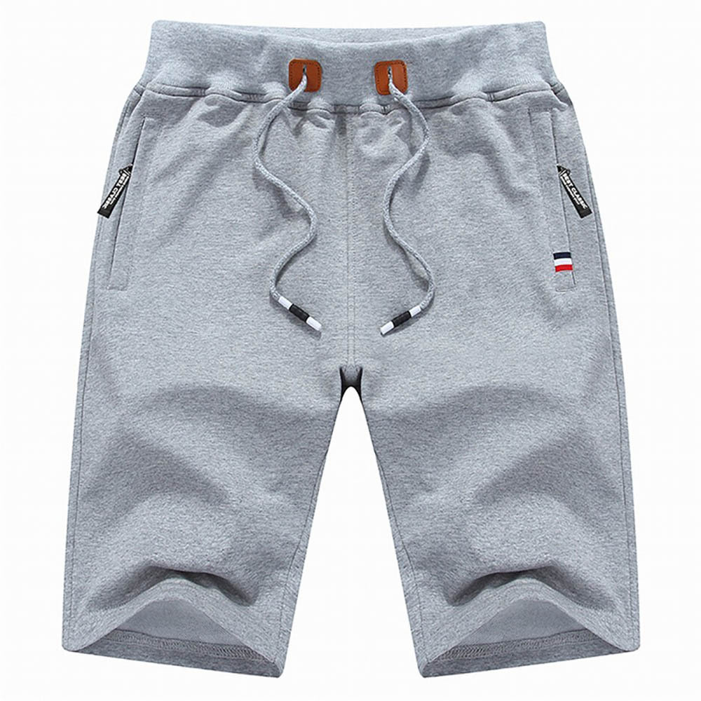 New Summer Male Fashion Casual Short Men's Solid Color Fiess Breathable Men Drawstring Shorts