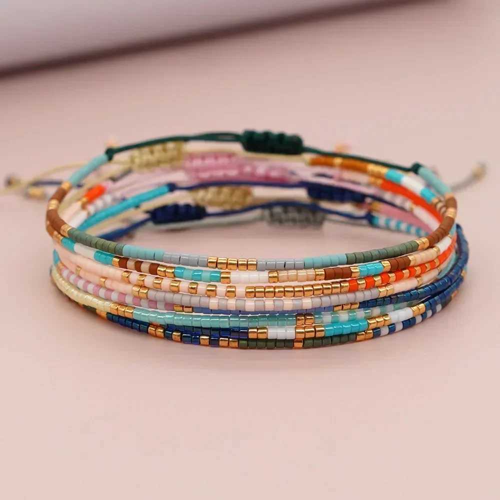 Boho Chic Seed Beads Bracelets Women Fashion Colorful Friendship Adjustable Bohemian Choker Jewelry Charms Party Gift FashionX240921
