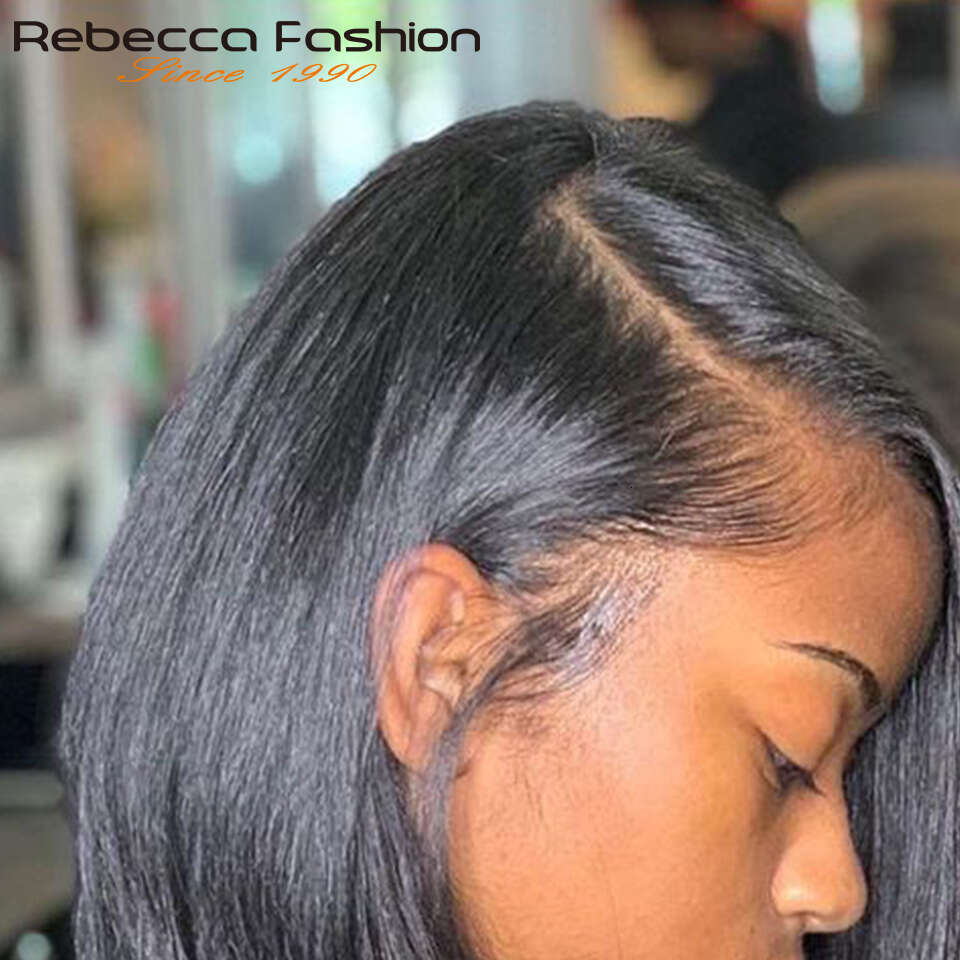 Wigs for Women Straight Side/Middle Part Lace Wig Brazilian Human Hair Ready To Wear Perruque Cheveux Humain