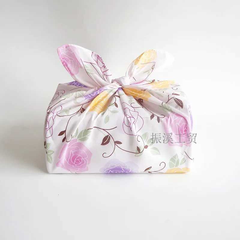 3pcs 45x45cm 100% pure cotton retro peony flower print womens handle headscarf soft sweat wipe square scarf wedding party gift W240921